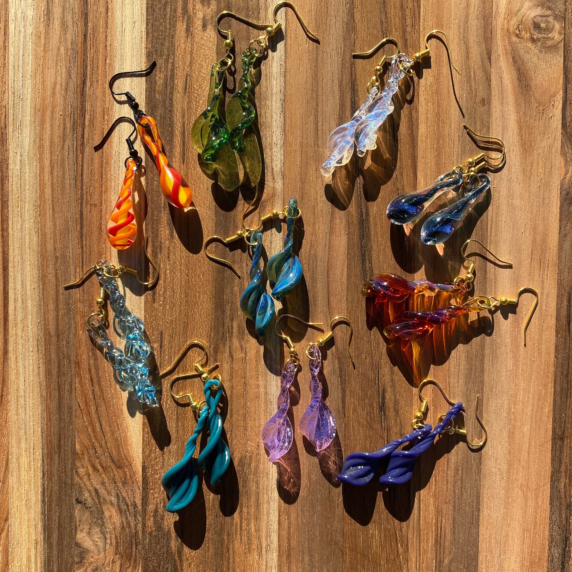 Elegant Blown Glass Earrings - Handmade Jewelry from Michigan - Hypoallergenic | Art By Aaron Dye