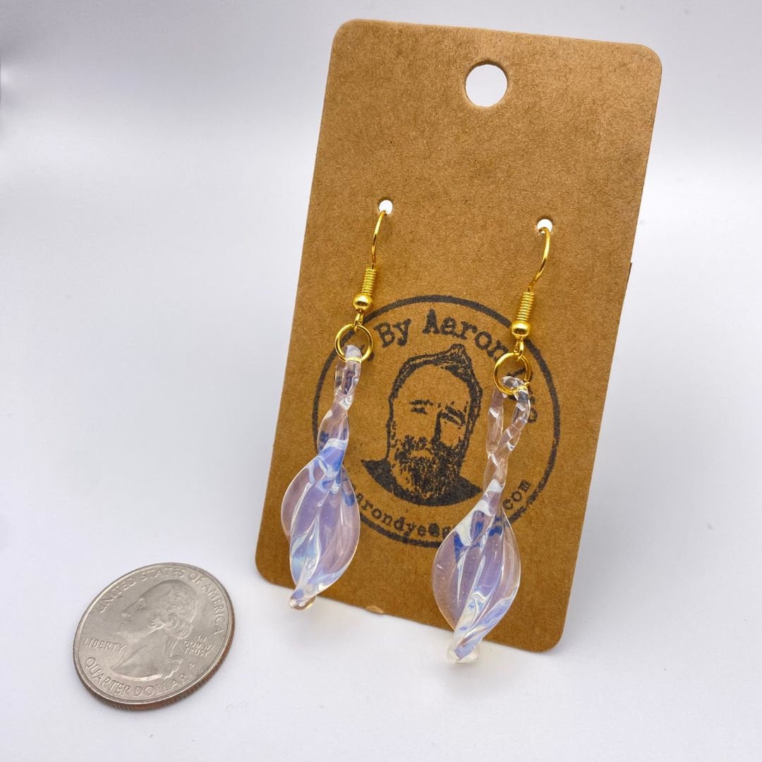 Elegant Hand-Blown Glass Earrings - Jewelry Made in Michigan - Hypoallergenic | Art By Aaron Dye