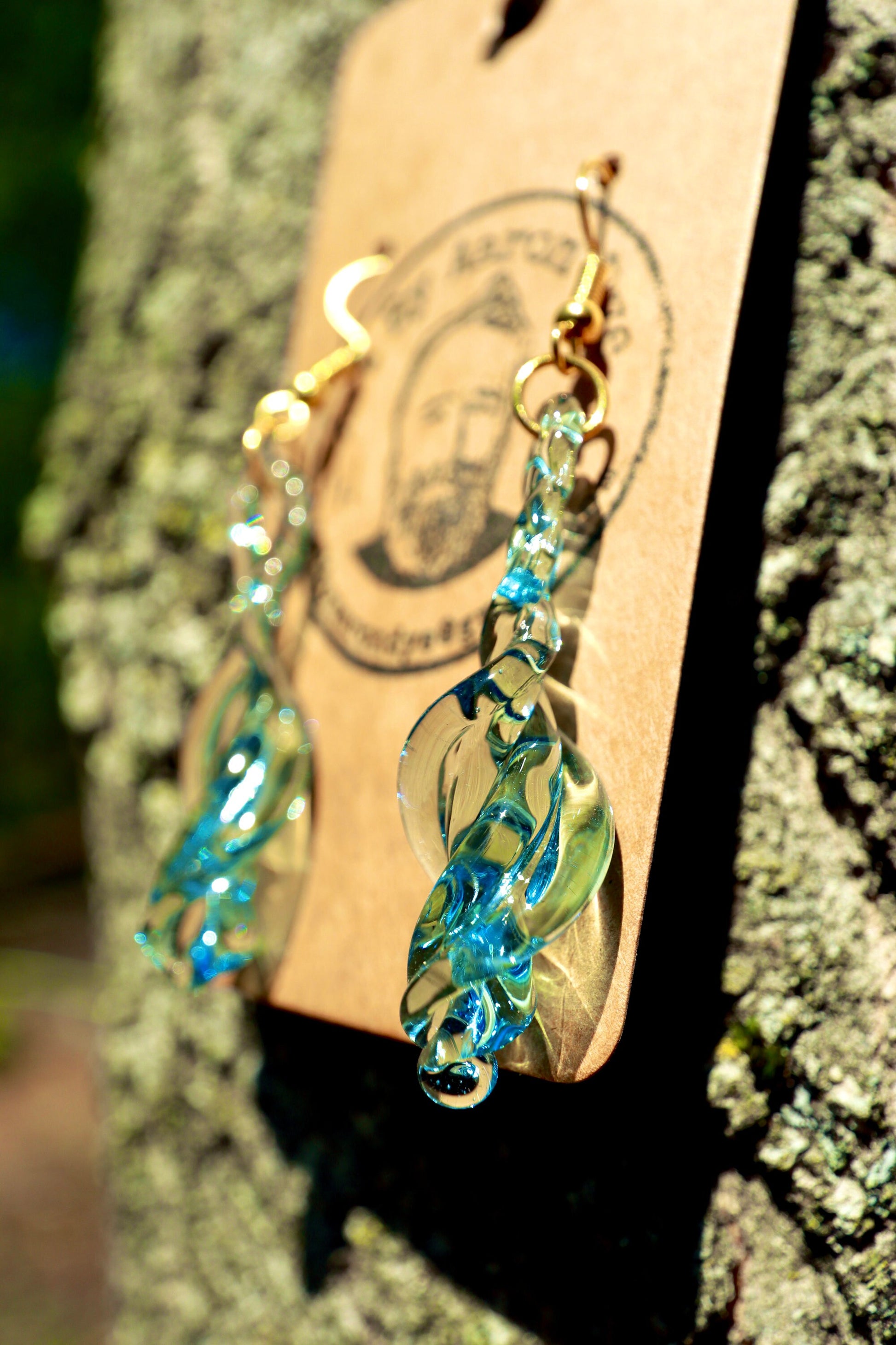 Hypoallergenic Handmade Blown Glass Earrings - Iridescent Crystal Suncatcher Jewelry | Art By Aaron Dye