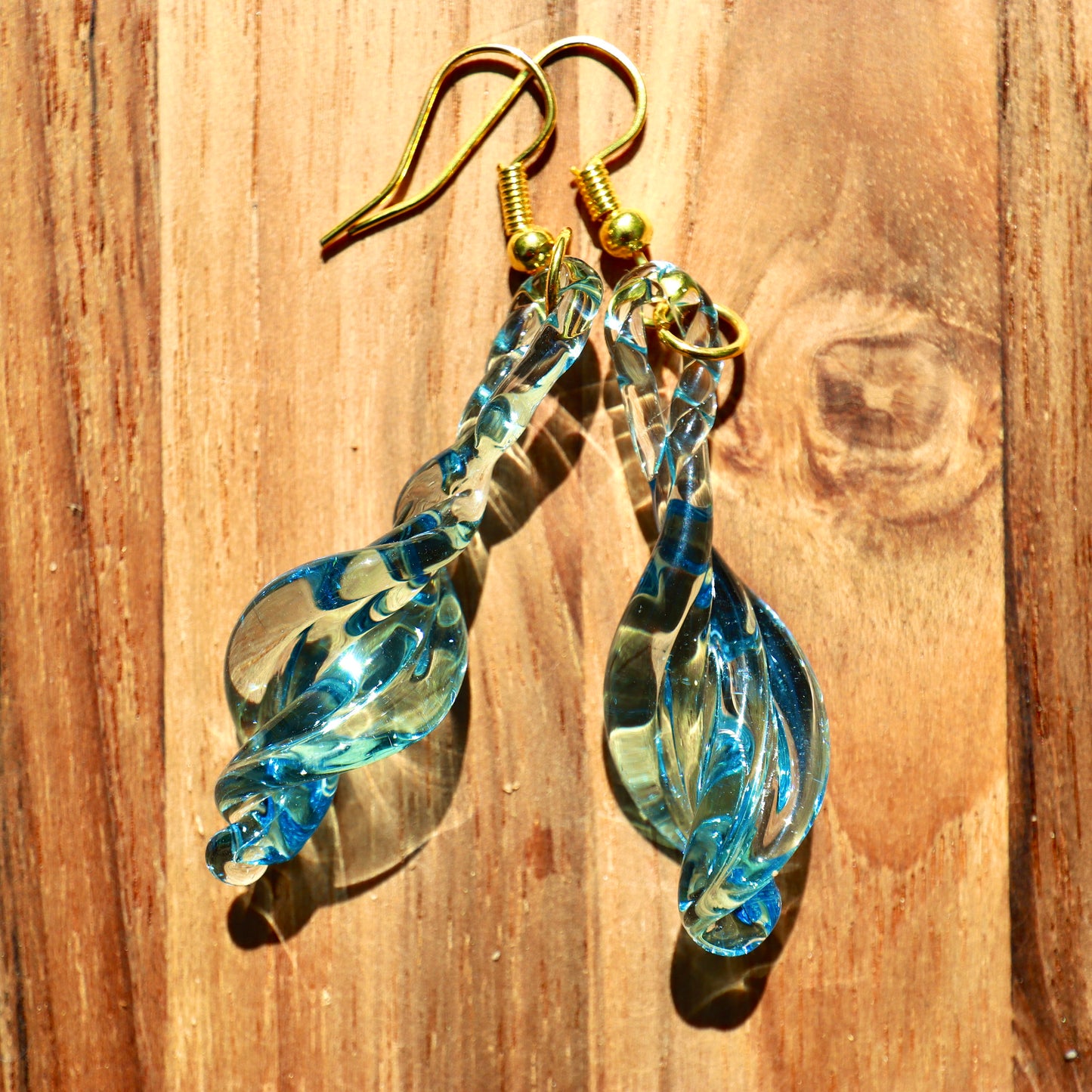 Hypoallergenic Handmade Blown Glass Earrings - Iridescent Crystal Suncatcher Jewelry | Art By Aaron Dye