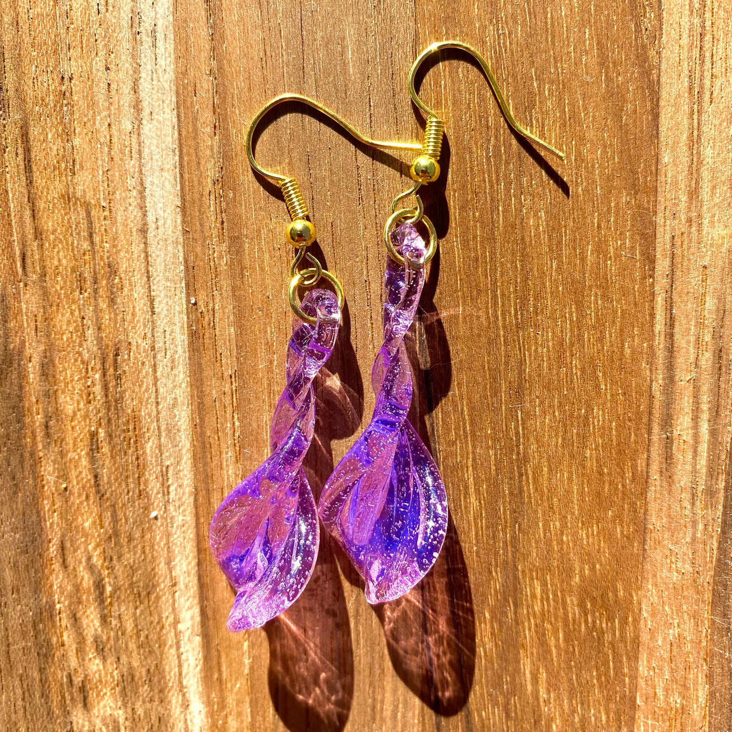 Pink/Purple Blown Glass Earrings - Handmade Jewelry - Hypoallergenic | Art By Aaron Dye