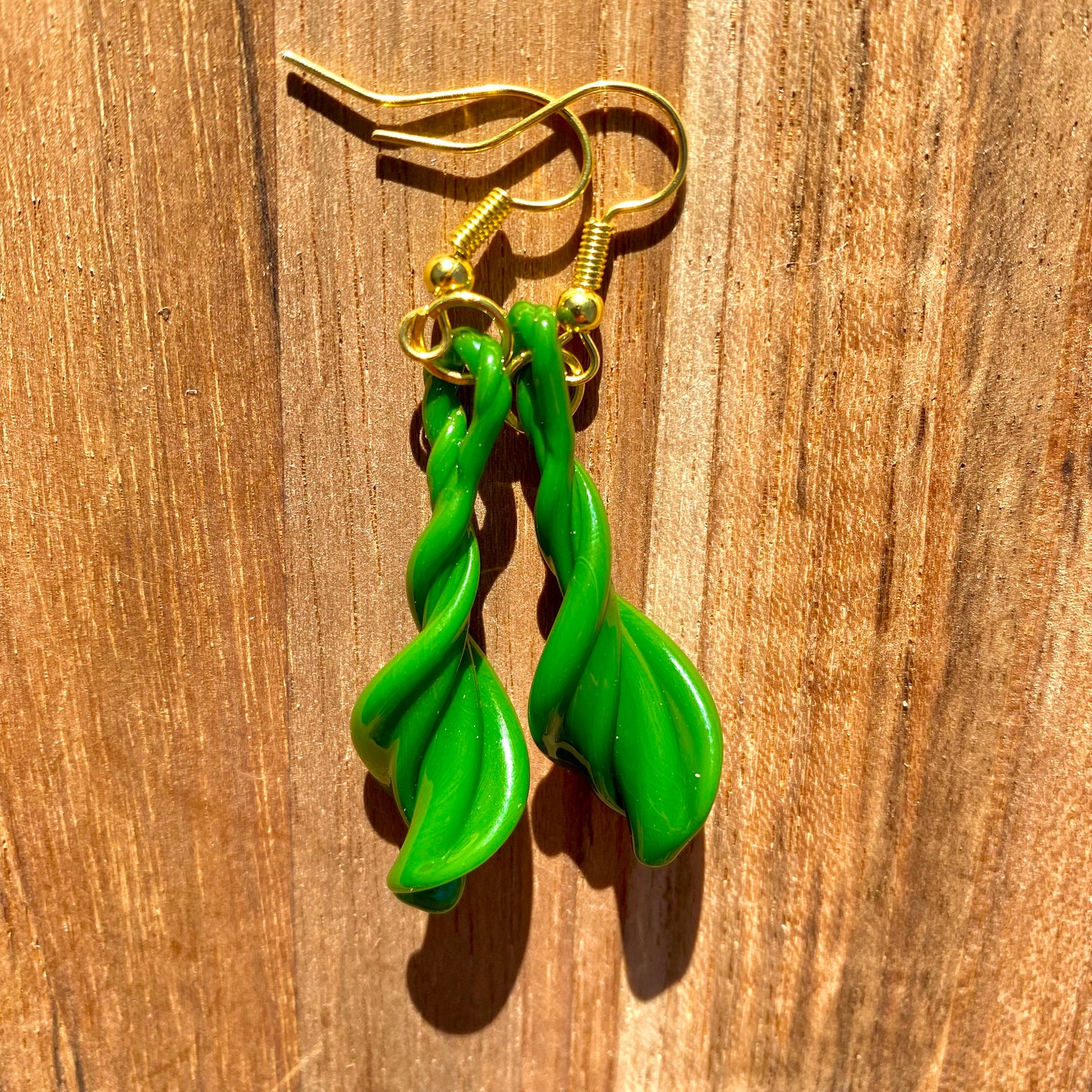 Blown Glass Leaf Earrings - Handmade Jewelry - Hypoallergenic | Art By Aaron Dye