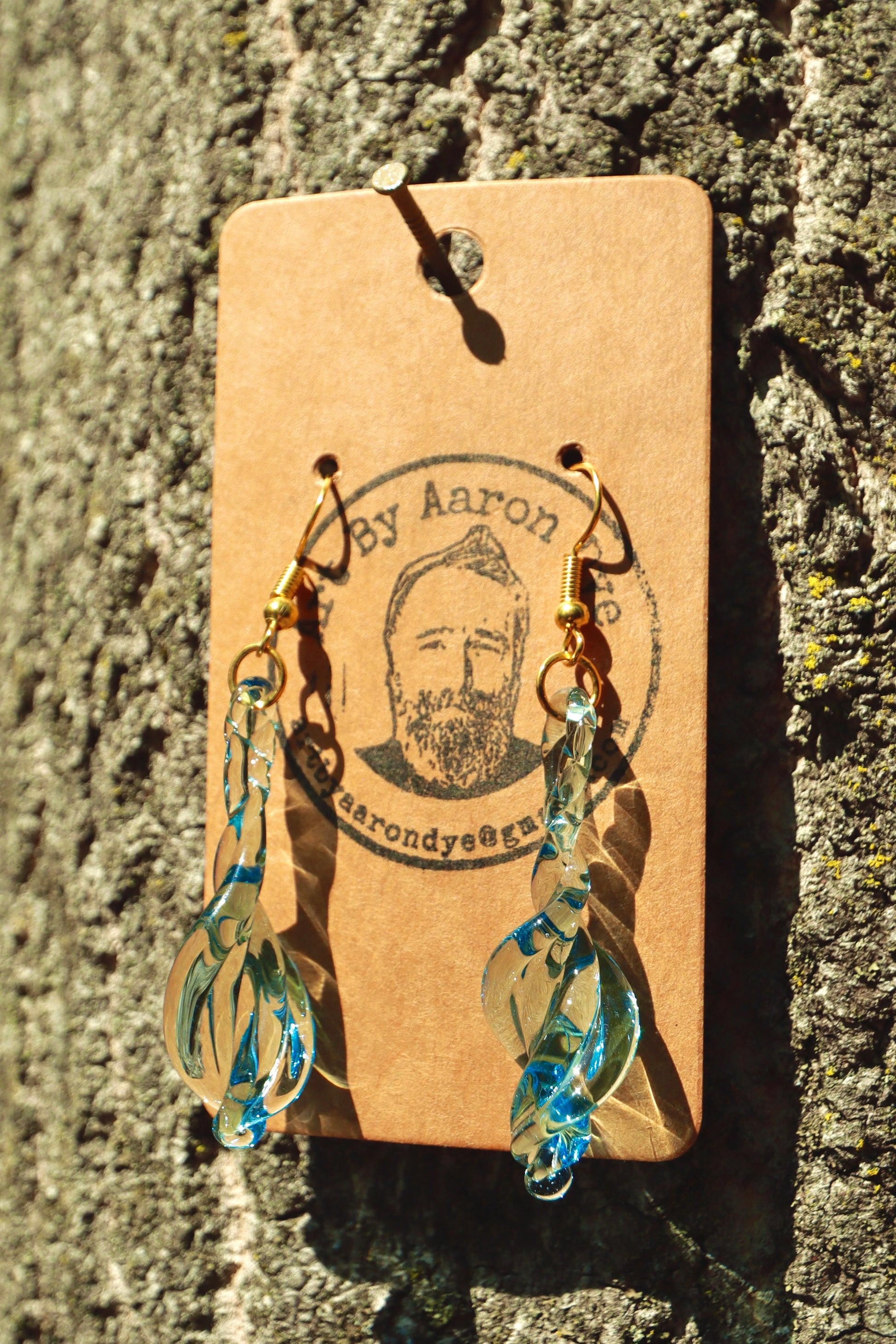 Hypoallergenic Handmade Blown Glass Earrings - Iridescent Crystal Suncatcher Jewelry | Art By Aaron Dye