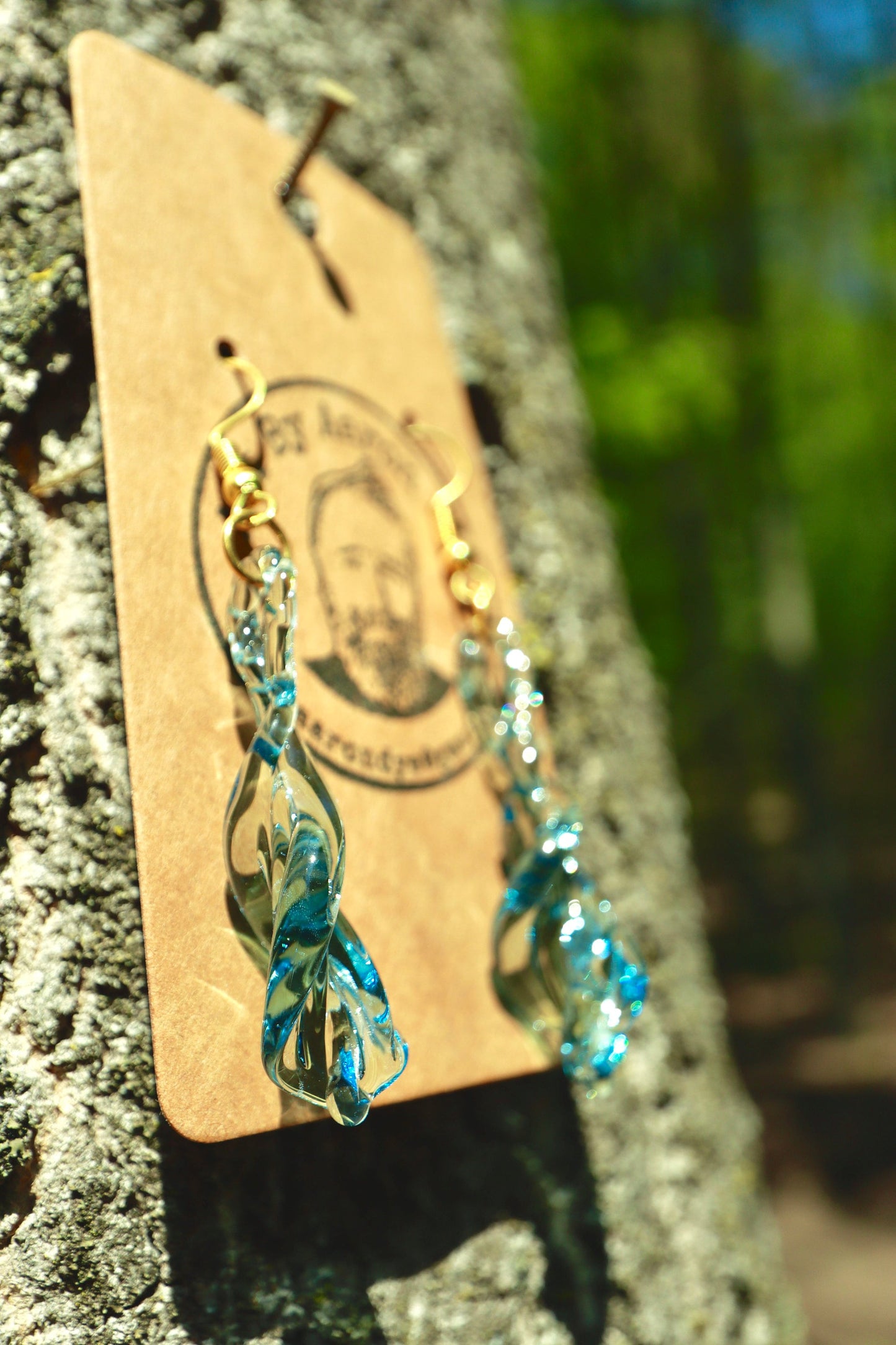 Hypoallergenic Handmade Blown Glass Earrings - Iridescent Crystal Suncatcher Jewelry | Art By Aaron Dye