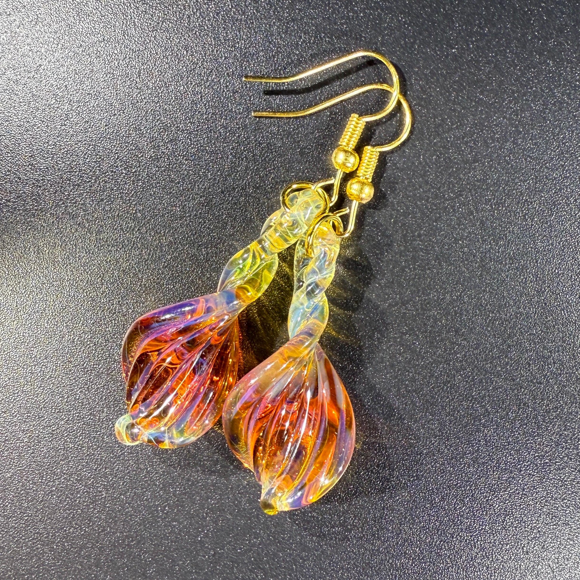 Earrings Handmade from Blown Glass