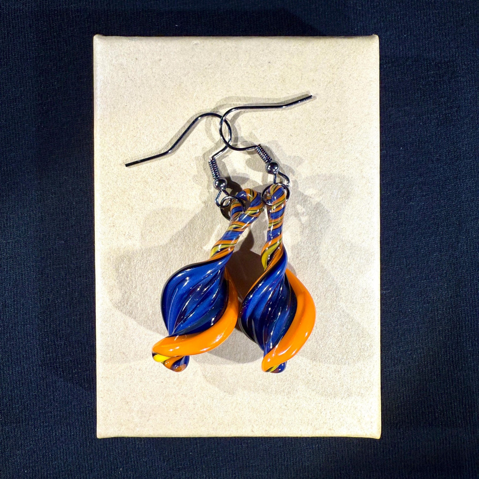 Colorful Blown Glass Earrings - Dangle and Drop - Handcrafted Jewelry Gift - Hypoallergenic | Art By Aaron Dye