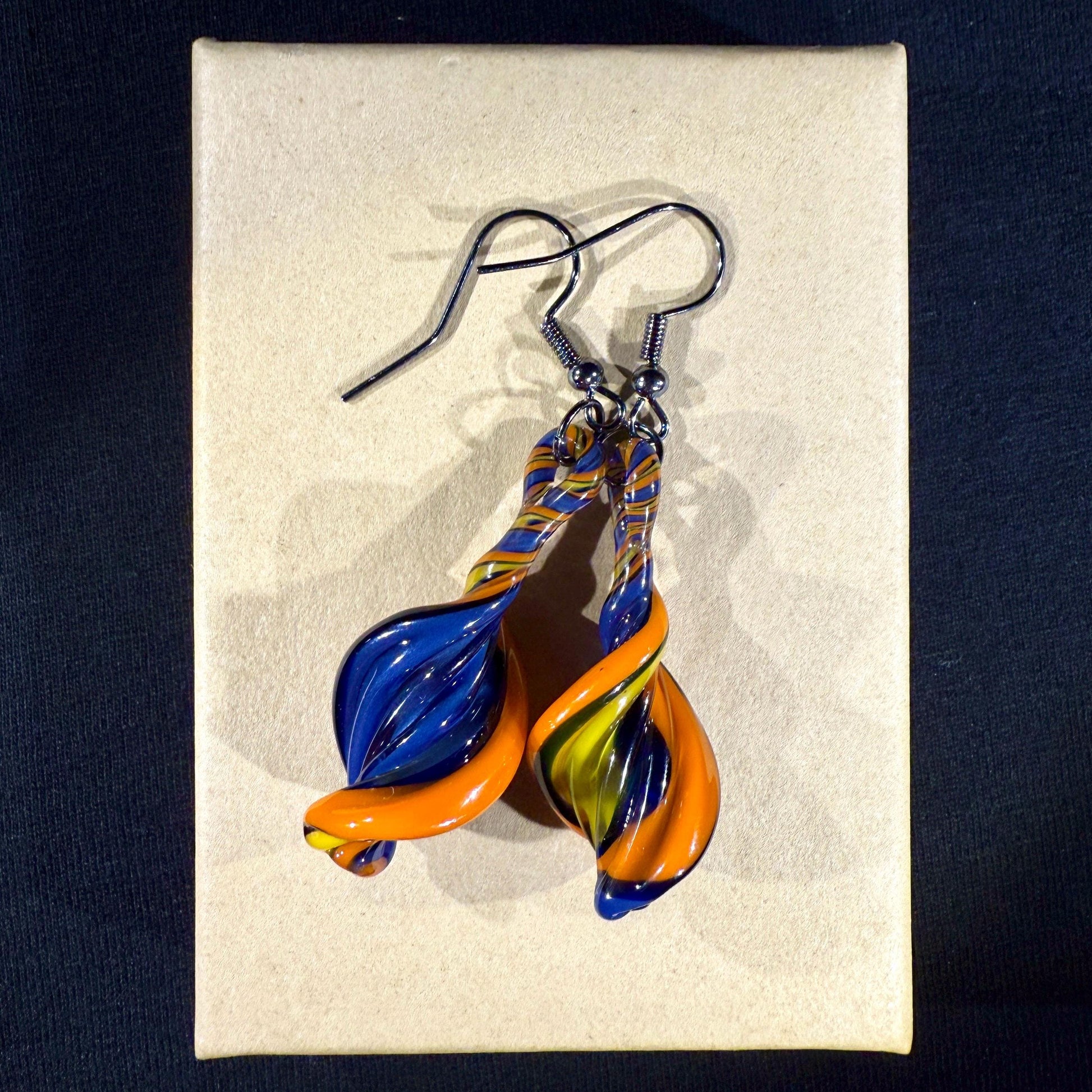 Colorful Blown Glass Earrings - Dangle and Drop - Handcrafted Jewelry Gift - Hypoallergenic | Art By Aaron Dye