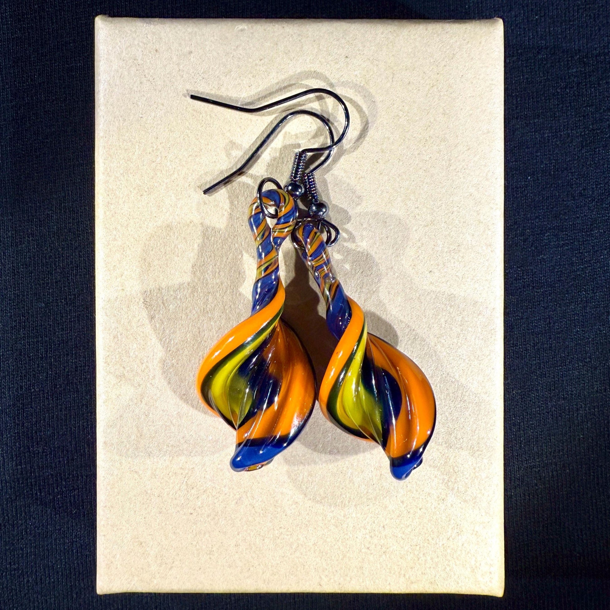 Colorful Blown Glass Earrings - Dangle and Drop - Handcrafted Jewelry Gift - Hypoallergenic | Art By Aaron Dye