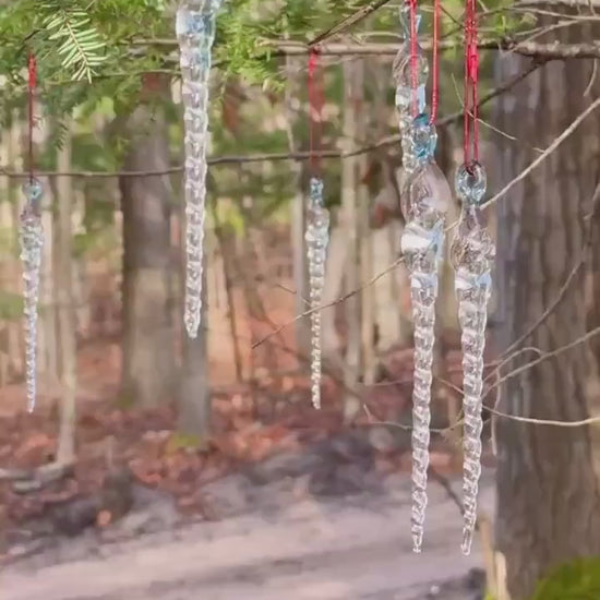 10 Blown Glass Icicle Ornaments - Handcrafted Christmas Tree Decorations | Art By Aaron Dye